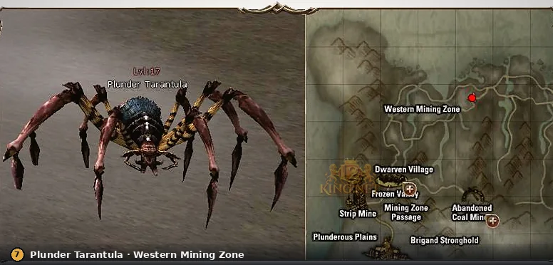 Plunder Tarantula на побережье Western Mining Zone в Lineage 2